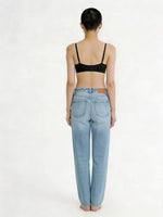 CROP SEMI WIDE DENIM PANTS - 图片 2