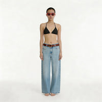 HIGH-WAIST BELTED CULOTTES - 图片 1