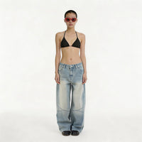Cinch Laser Denim Pants - 图片 1