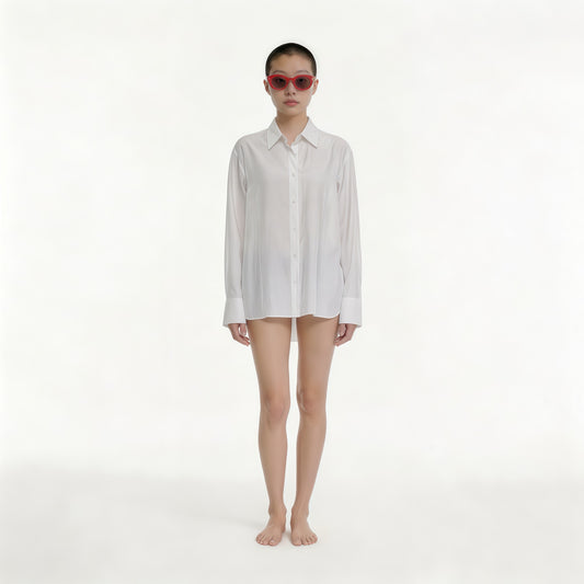 RELAX SATIN SHIRTS [WHITE]