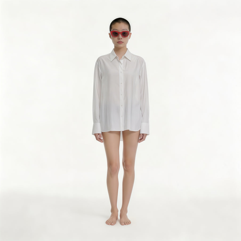 RELAX SATIN SHIRTS [WHITE]