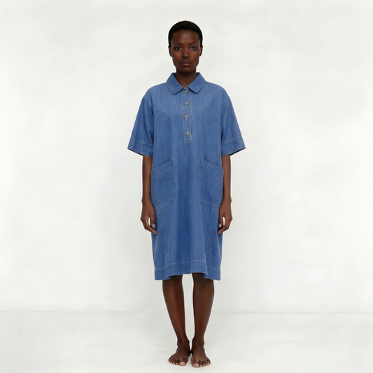 WOMEN DENIM SHIRT DRESS