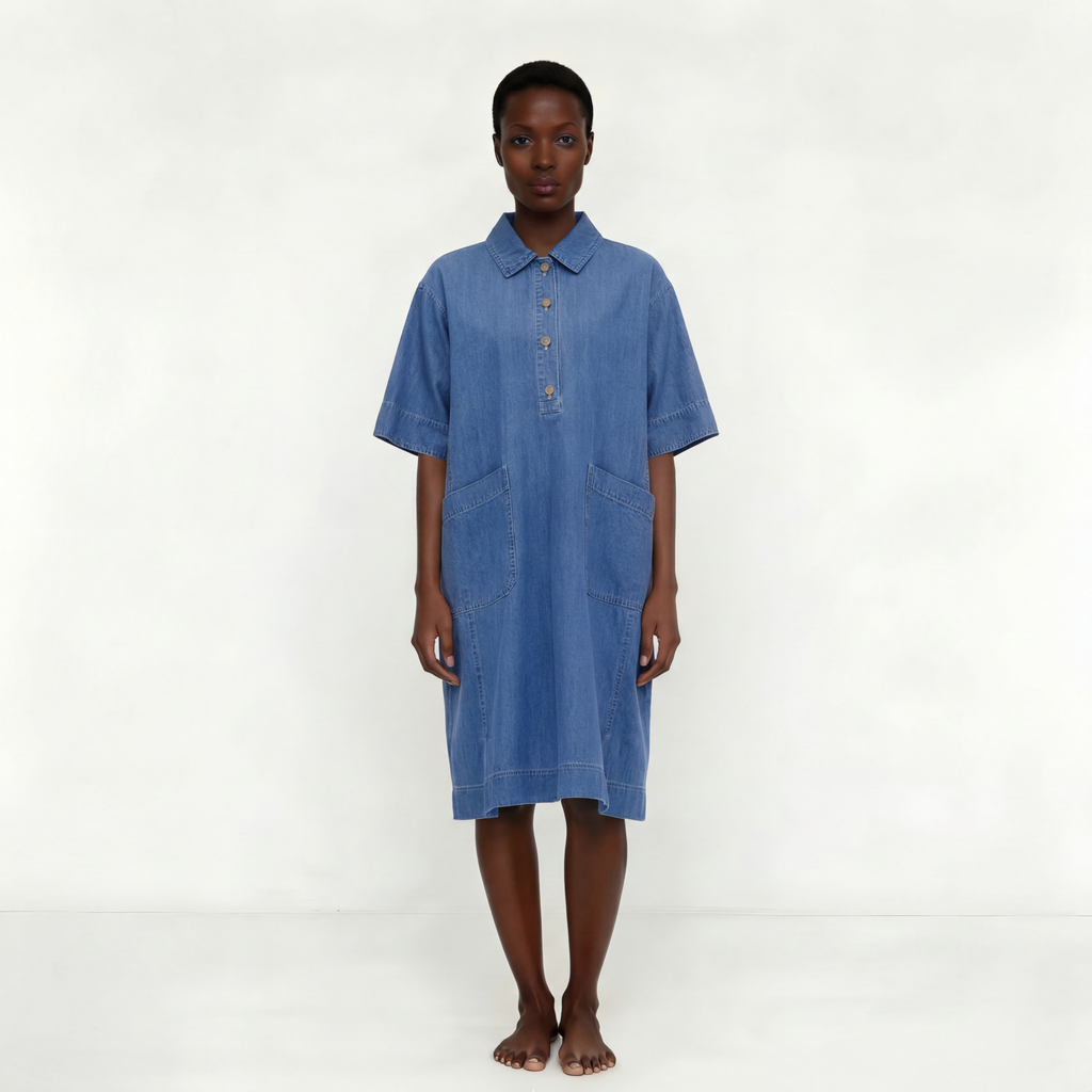 WOMEN DENIM SHIRT DRESS