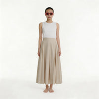 ECLAIR PLEATS LONG SKIRT - 图片 1